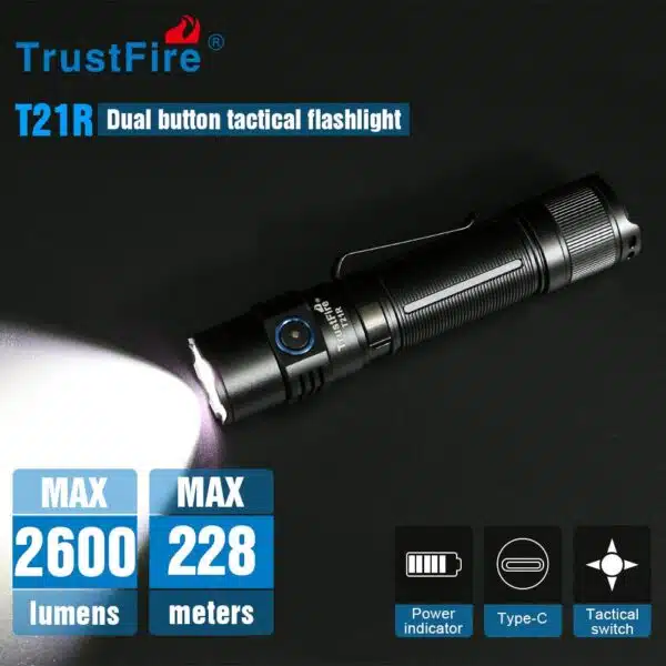 TrustFire T21R, 2600lumen, 228m Throw