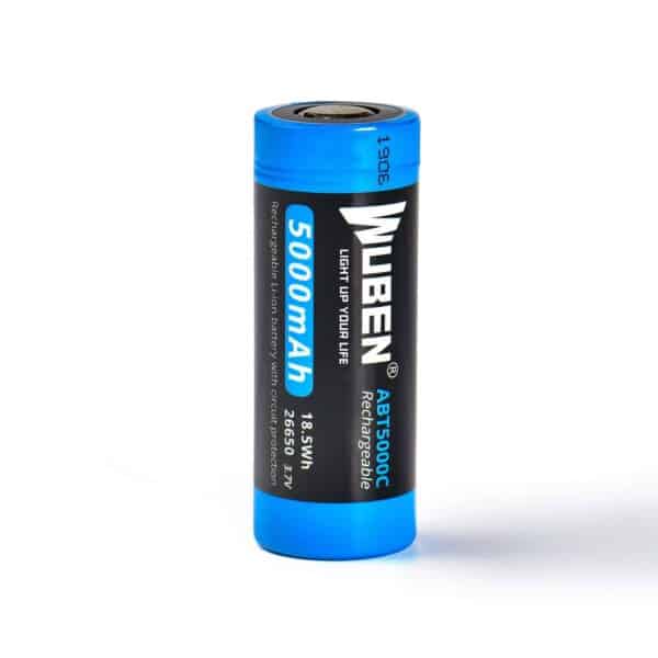 Wuben ABT5000C 26650 5000mAh rechargeable Protected lithium battery