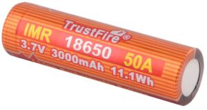 TrustFire 18650 3000mAh
50A Unprotected
Flat Top