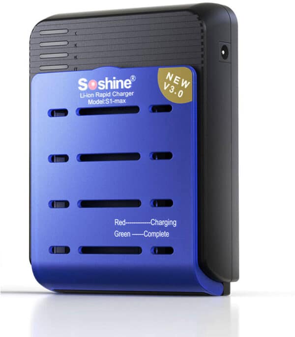 Soshine S1 Max Speedy Smart Charger for 18650 17500 18500 17650 Li-Ion Batteries