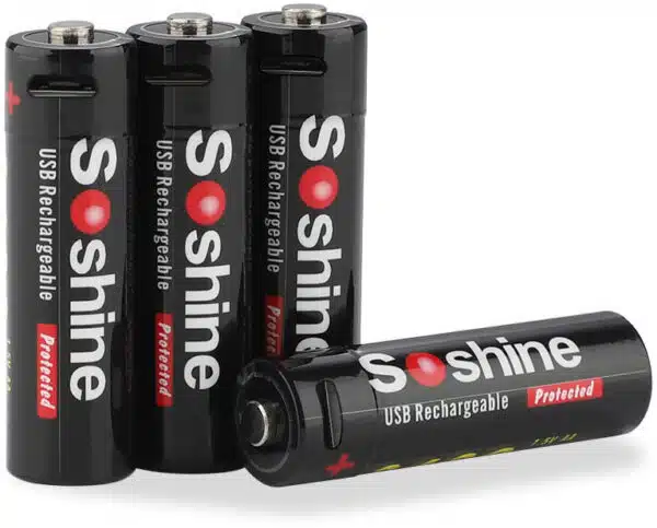 Soshine AA USB-1.5V 2400  Lithium with USB cable