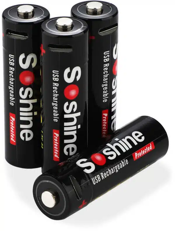 Soshine AA USB-1.5V 2400  Lithium with USB cable