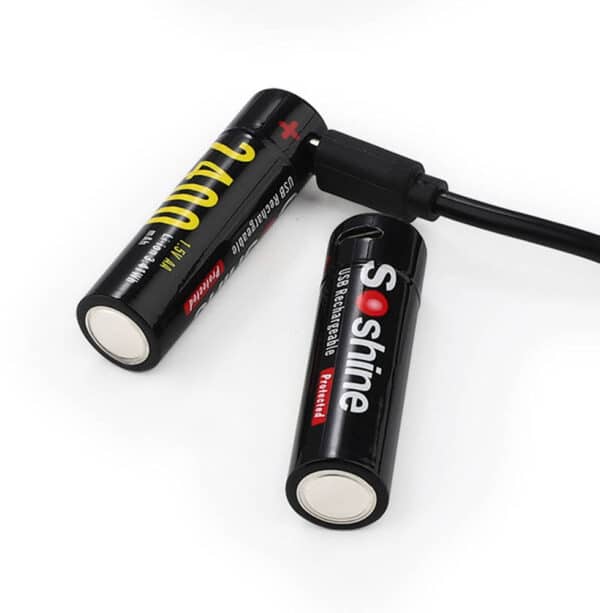 Soshine AA USB-1.5V 2400  Lithium with USB cable