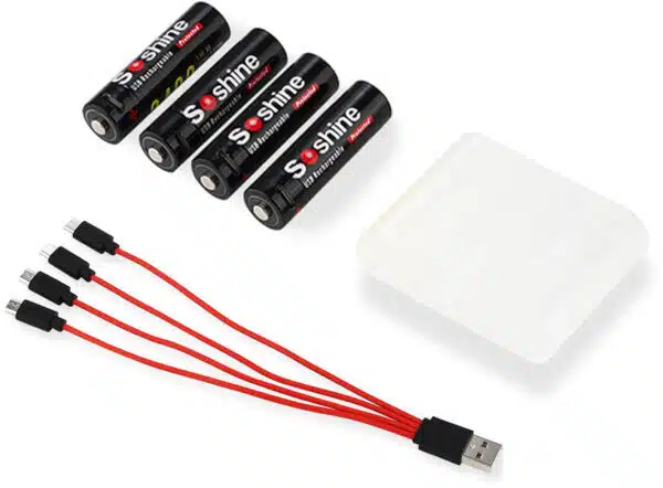 Soshine AA USB-1.5V 2400  Lithium with USB cable