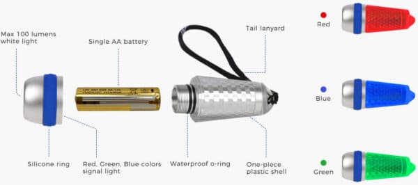 Brinyte A01 Apollo 4 light colours