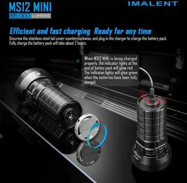 Imalent MS12 Mini, 65000lm, 1036m Throw