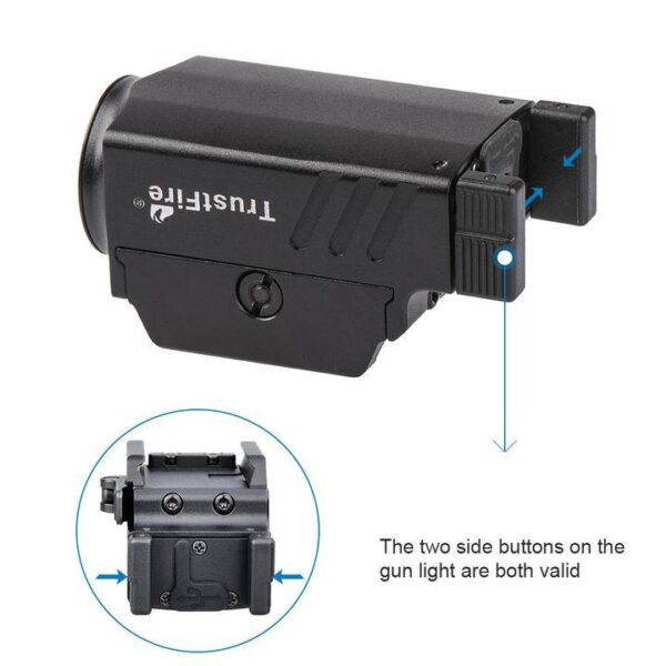 TrustFire GM23 Pistol Light - 800lm, 90m Throw Rechargeable