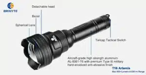 Brinyte T18 Artemis 650lm, 630m Rechargeable