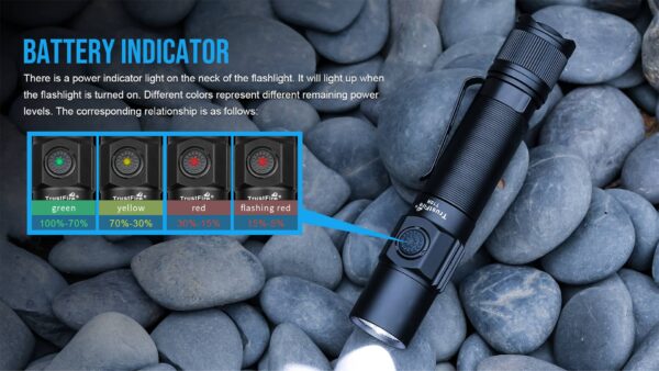 TrustFire T10R, 1800lm, 276m Tail switch
