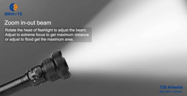 Brinyte T28 Artemis, 650lumen, 525m Throw