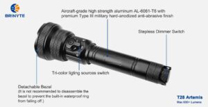 Brinyte T28 Artemis, 650lumen, 525m Throw