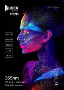 WUBEN P26 2 in 1 UV and White Flashlight 500lumen