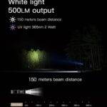 WUBEN P26 2 in 1 UV and White Flashlight 500lumen