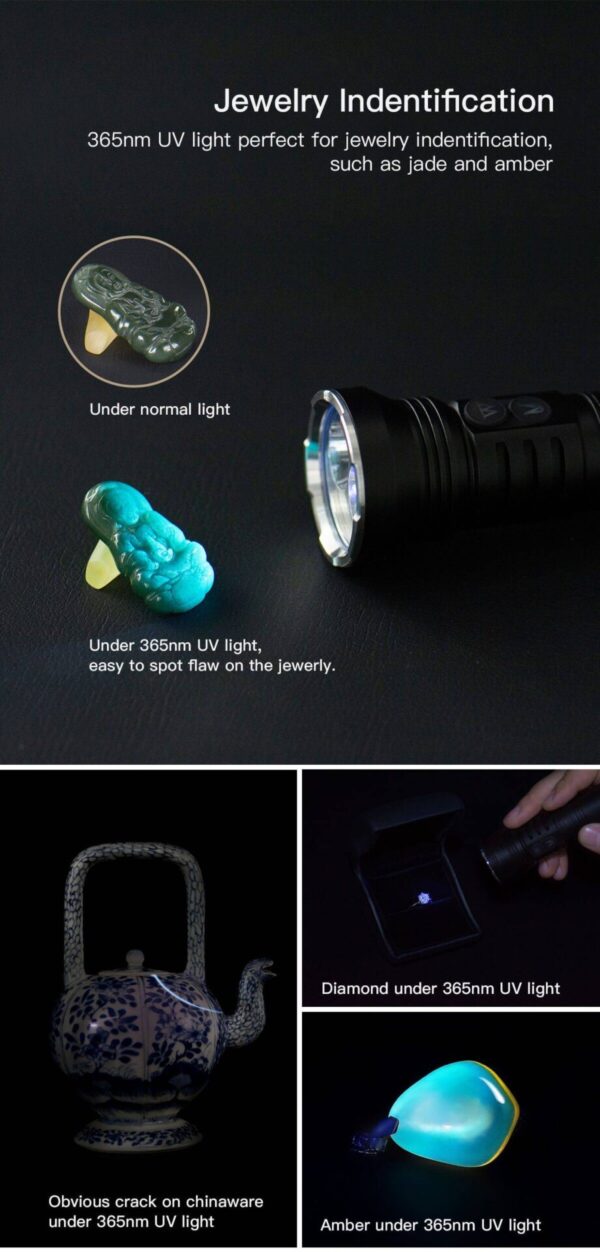 WUBEN P26 2 in 1 UV and White Flashlight 500lumen
