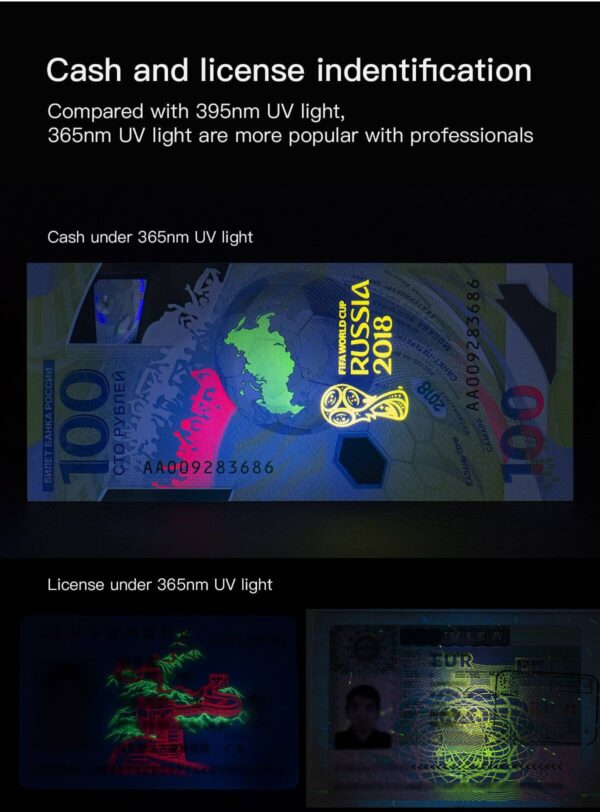 WUBEN P26 2 in 1 UV and White Flashlight 500lumen