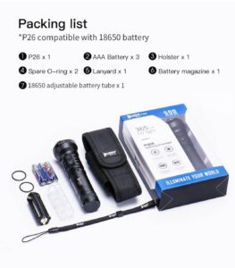 WUBEN P26 2 in 1 UV and White Flashlight 500lumen