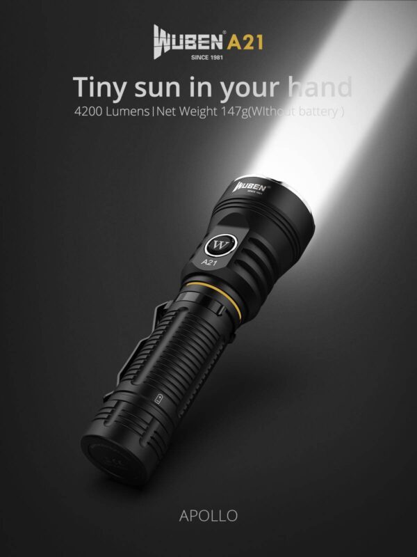 WUBEN A21 4200lm/ 222m Camping Flashlight Rechargeable