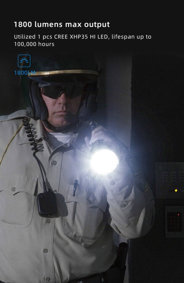 WUBEN H8 1800lm / 1000m Long Beam Distance LED Flashlight Rechargeable
