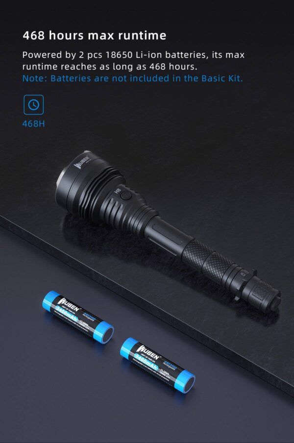 WUBEN H8 1800lm / 1000m Long Beam Distance LED Flashlight Rechargeable