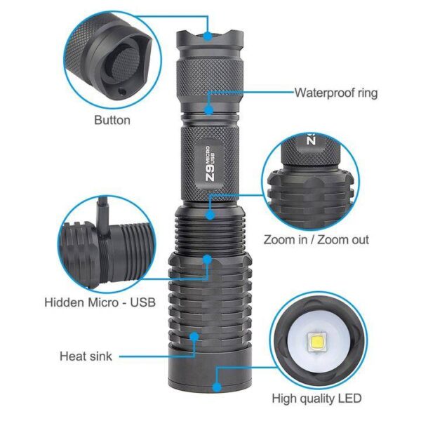TrustFire Z9 - Zoom 600lumen