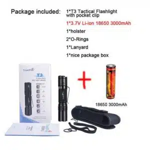 TrustFire T3 1000lm, 137m throw, EDC rechargeable 18650