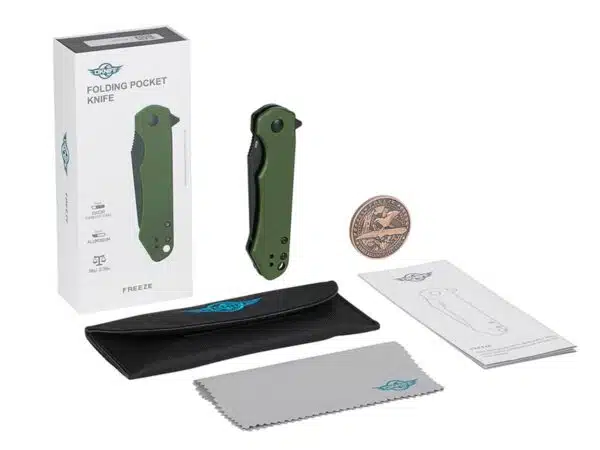Olight Freeze Folding Knife OD Green Oknife 154CM Blade - Image 8