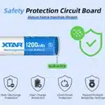 XTAR 14500 1200mAh 2.5A Battery