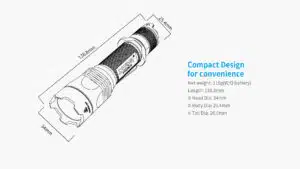 XTAR TZ28 1500 Lumen 340m Tactical Flashlight 3400mAh