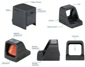 OPEN BOX OLIGHT Osight 3 MOA Green/Red Dot with Color Options
