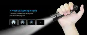 XTAR TZ28 1500 Lumen 340m Tactical Flashlight 3400mAh