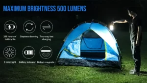 TrustFire C2 Rechargeable Camping Lantern 500LM Portable LED Light