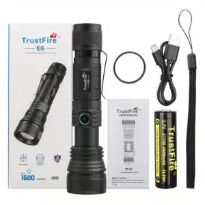 TrustFire E6 1500 Lumens Zoomable Flashlight with 550m Throw