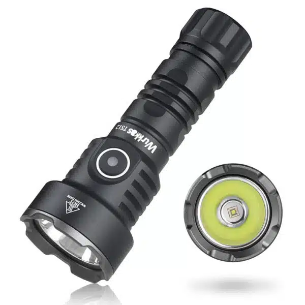 Wurkkos TS12 1350 Lumen 473m Throw Rechargeable Flashlight with 14500 Battery