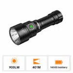Wurkkos TS15 900 Lumen 401m Throw Rechargeable Mini Flashlight with 14500 Battery