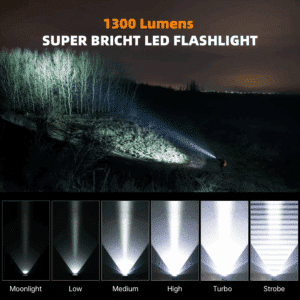 OPEN BOX Sofirn SK1 1300 Lumen 479m Throw Rechargeable Tactical Flashlight with 18650 Battery