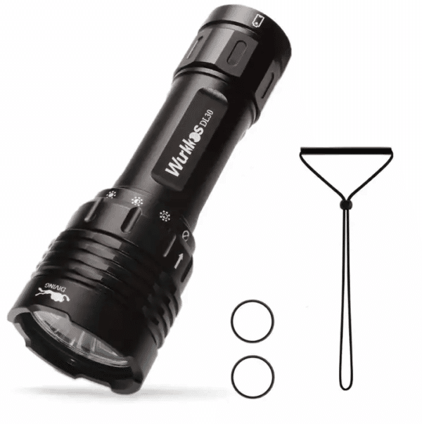 Wurkkos DL30 3600 Lumen 219m Throw Rechargeable Diving Flashlight with 21700 Battery
