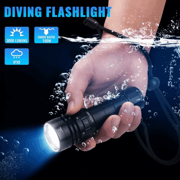 Sofirn SD05 3000 Lumen 270m Throw Rechargeable Diving Flashlight with 21700 Battery - Image 11