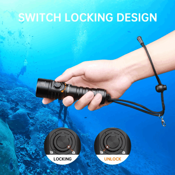 Sofirn SD06 3200 Lumen 472m Throw Rechargeable Diving Flashlight with 21700 Battery - Image 11