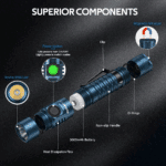 Wurkkos FC11C 1200 Lumen 155m Throw Rechargeable Flashlight with 18650 Battery