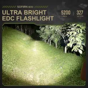 Sofirn SC33 5200 Lumen 327m Throw Rechargeable Flashlight with 21700 Battery