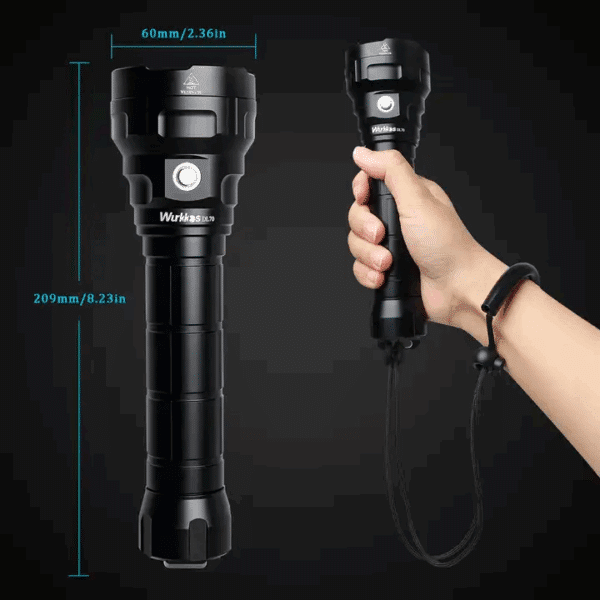 Wurkkos DL70 13000 Lumen 505m Throw Rechargeable Diving Flashlight with 2x 26650 - Image 11
