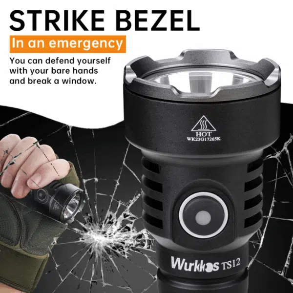 Wurkkos TS12 1350 Lumen 473m Throw Rechargeable Flashlight with 14500 Battery - Image 22