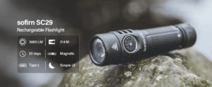Sofirn SC29 3000 Lumen 142m Throw Rechargeable Flashlight with 21700 Battery