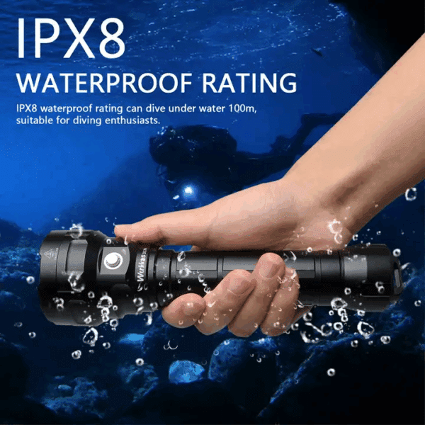 Wurkkos DL70 13000 Lumen 505m Throw Rechargeable Diving Flashlight with 2x 26650 - Image 13