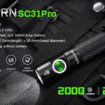Sofirn SC31 Pro 2000 Lumen 255m Throw Rechargeable Flashlight with 18650 Battery