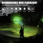 Wurkkos TS12 1350 Lumen 473m Throw Rechargeable Flashlight with 14500 Battery
