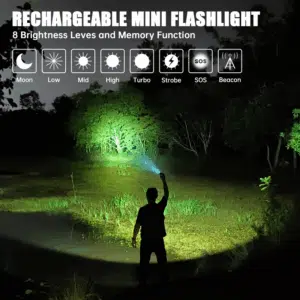 Wurkkos TS12 1350 Lumen 473m Throw Rechargeable Flashlight with 14500 Battery