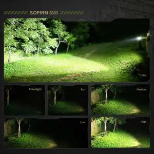 Sofirn SC33 5200 Lumen 327m Throw Rechargeable Flashlight with 21700 Battery