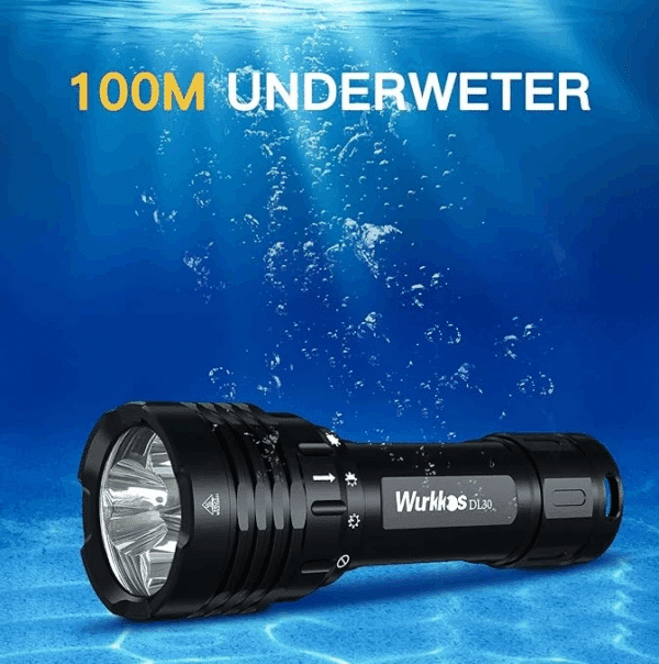 Wurkkos DL30 3600 Lumen 219m Throw Rechargeable Diving Flashlight with 21700 Battery - Image 14