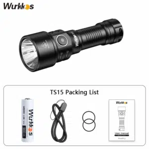 Wurkkos TS15 900 Lumen 401m Throw Rechargeable Mini Flashlight with 14500 Battery